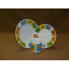 набор детский 3 пр (азбука) с тарелкой